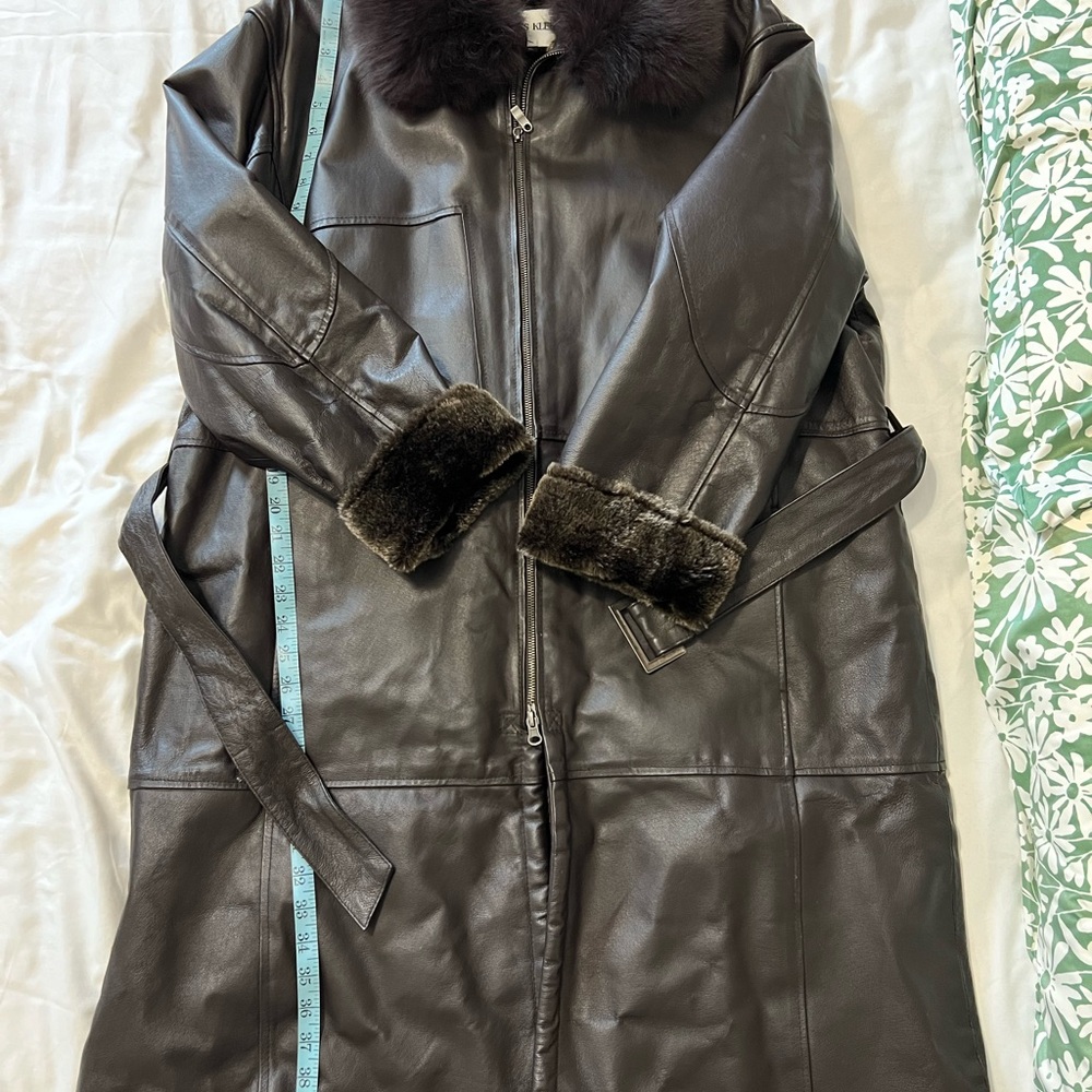 Vintage Charles Klein genuine leather coat
